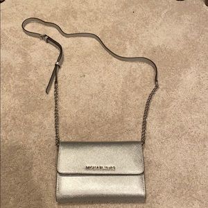 Silver Michael Kors crossbody